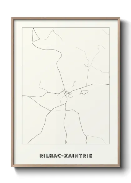 Une affiche de carte sur Rilhac-Xaintrie