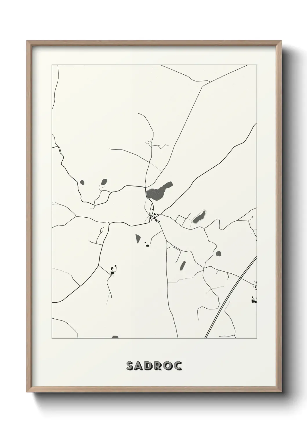 Un poster carte Sadroc