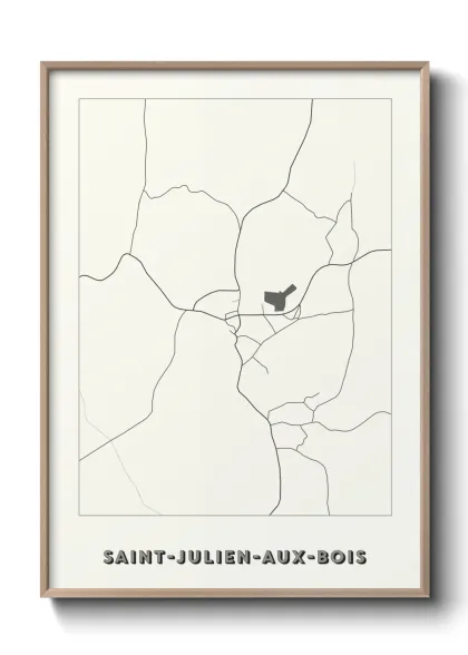 Une affiche de carte sur Saint-Julien-aux-Bois