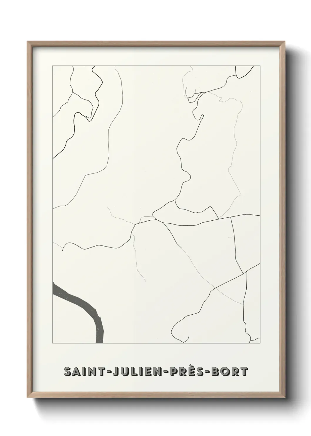 Un poster carte Saint-Julien-près-Bort