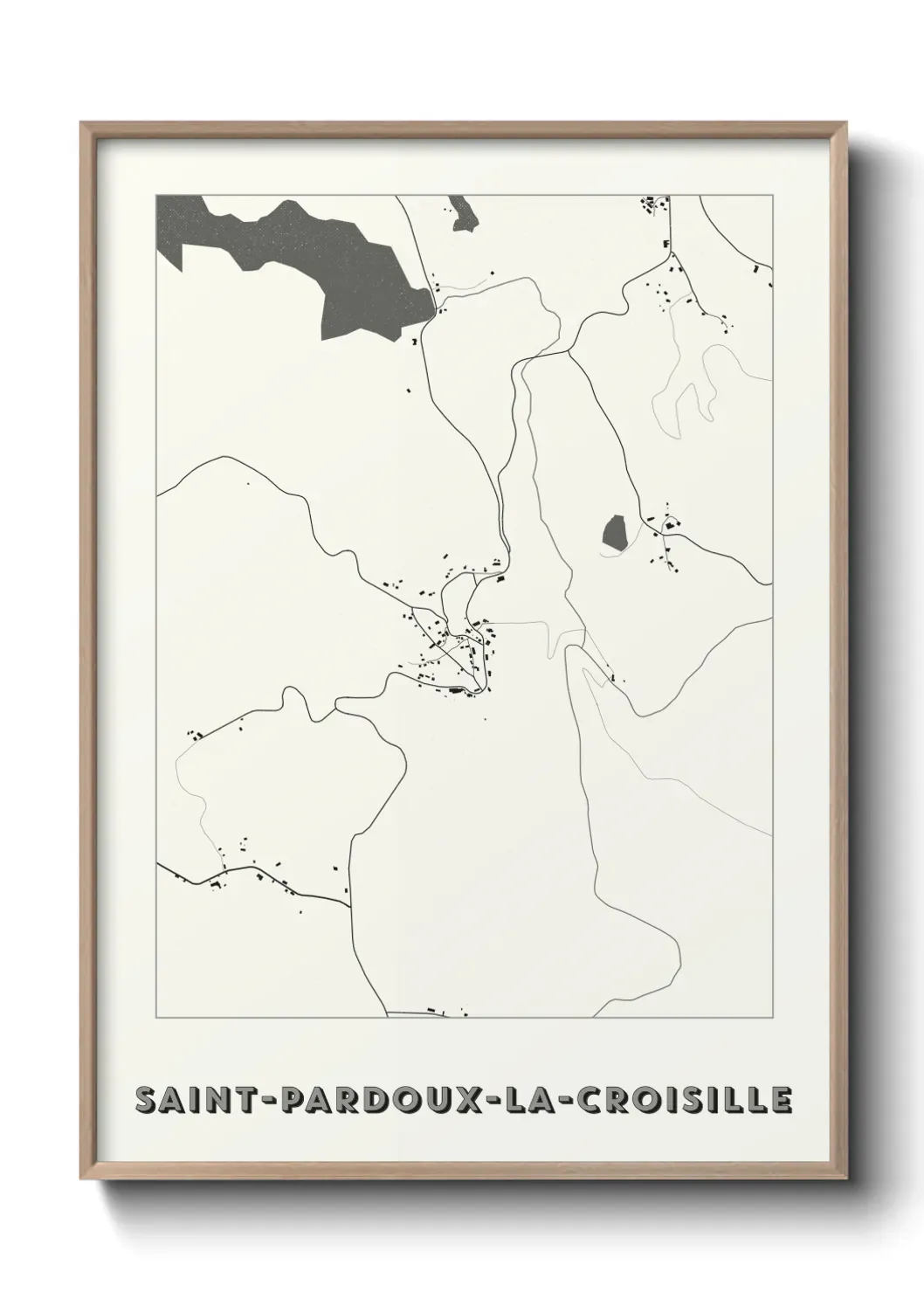 Un poster carte Saint-Pardoux-la-Croisille