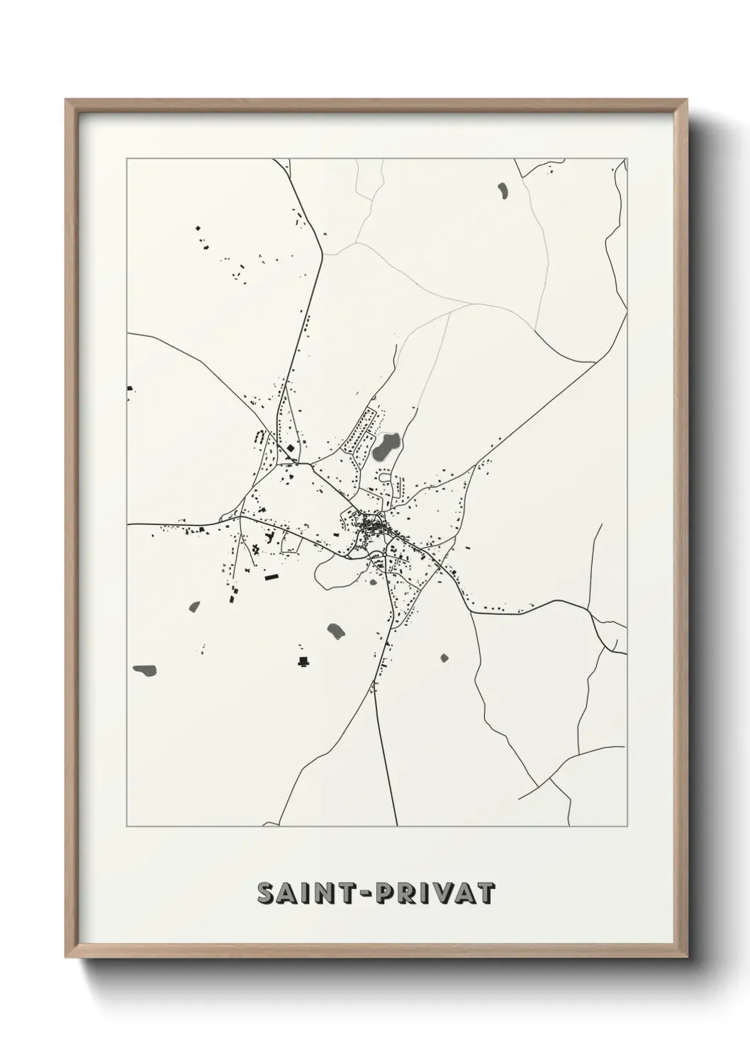 Un poster carte Saint-Privat