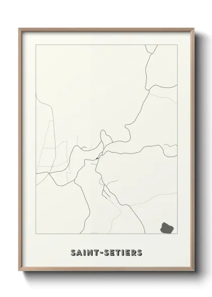 Une affiche de carte sur Saint-Setiers