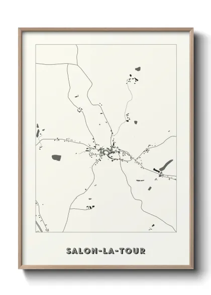 Une affiche de carte sur Salon-la-Tour