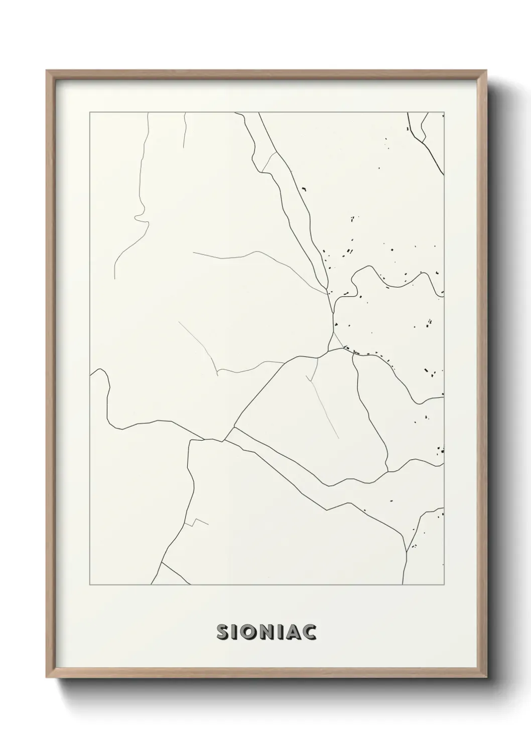 Un poster carte Sioniac
