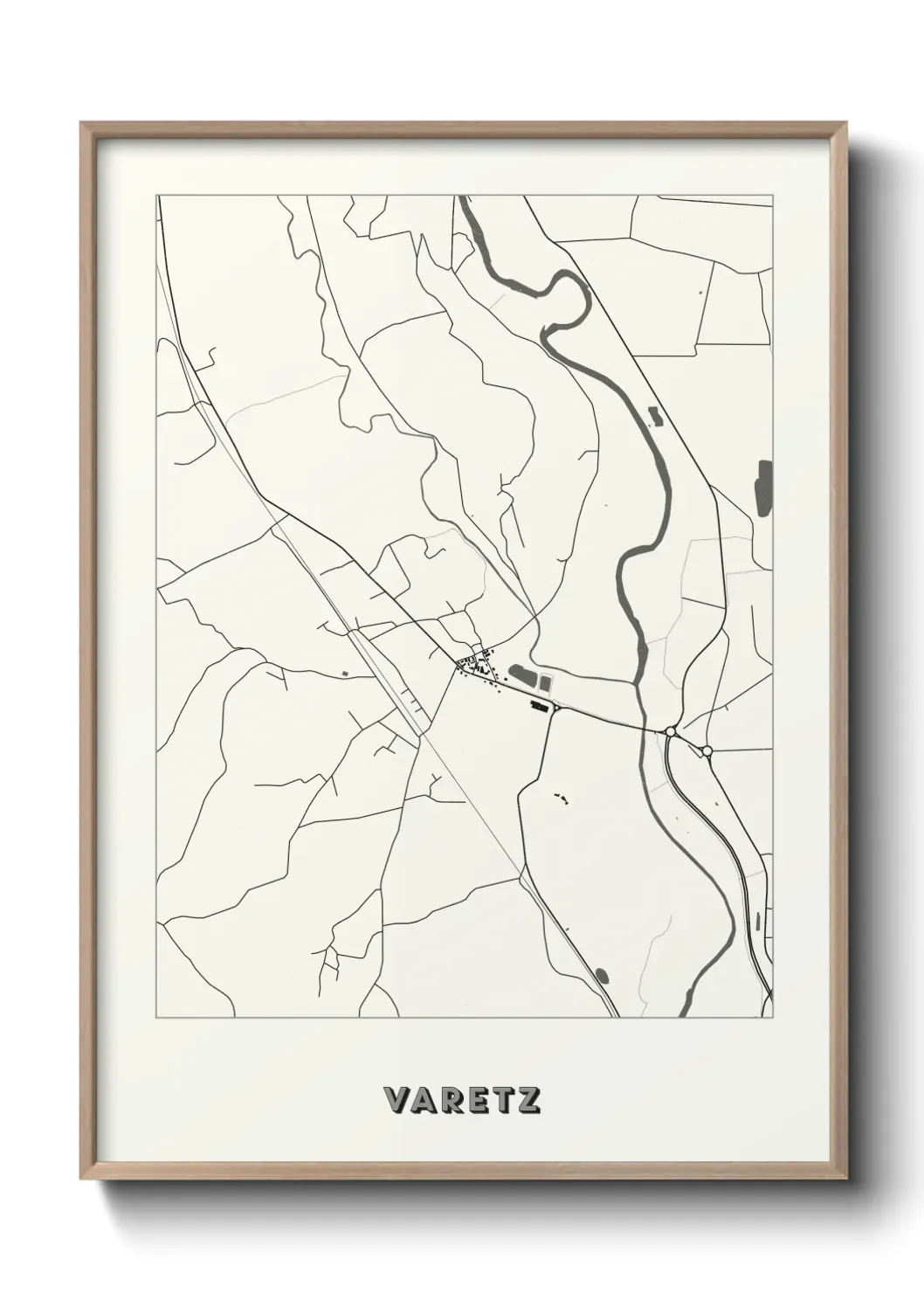 Un poster carte Varetz