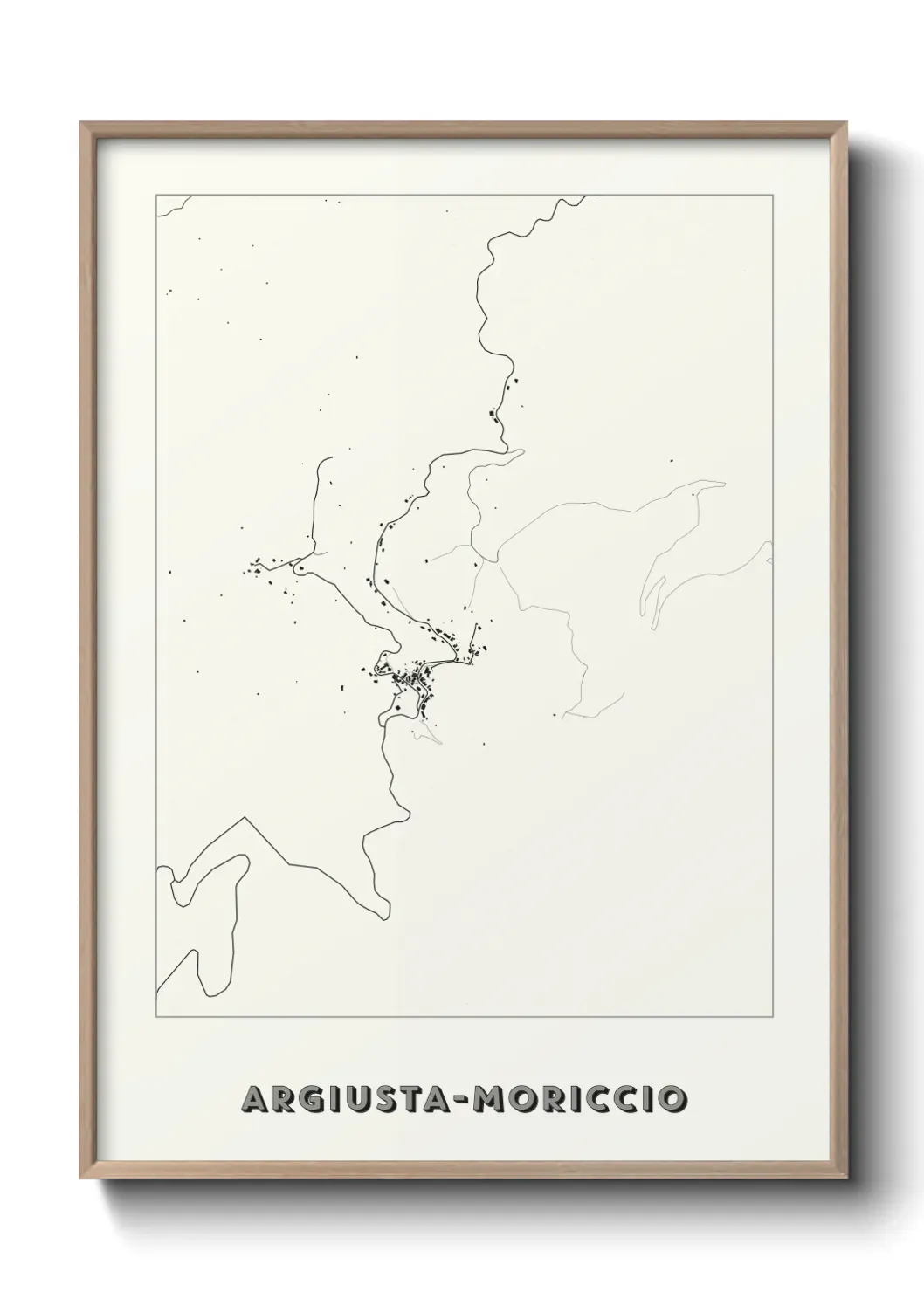 Un poster carte Argiusta-Moriccio