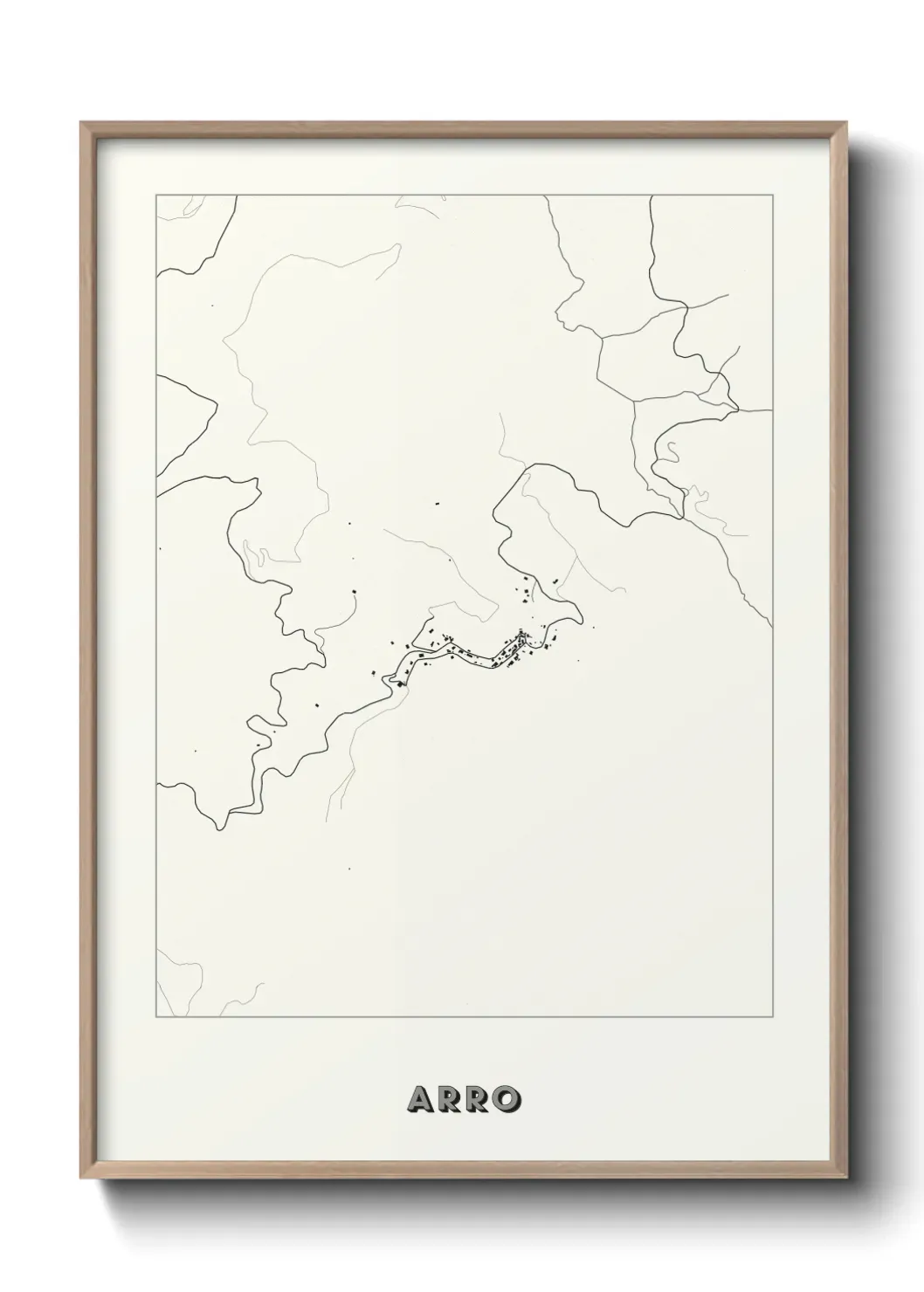 Un poster carte Arro