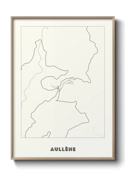 Une affiche de carte sur Aullène
