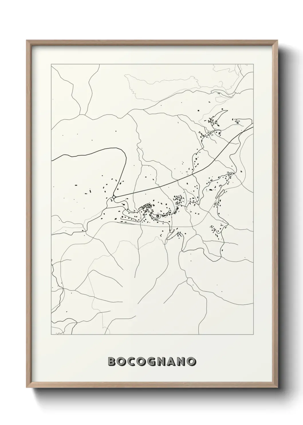 Un poster carte Bocognano