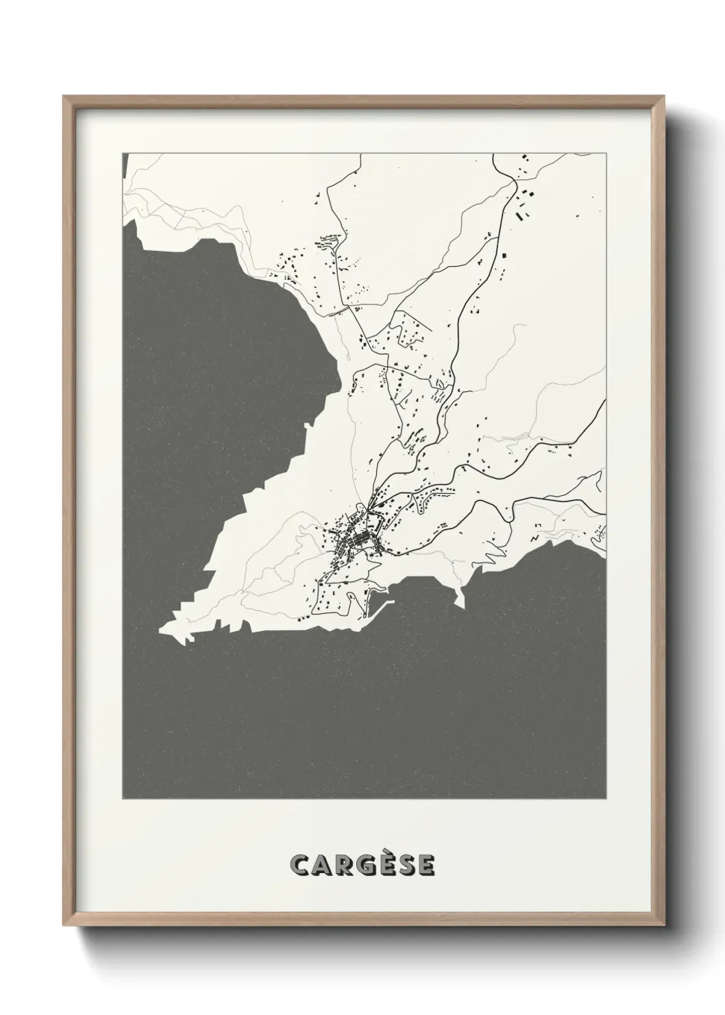 Un poster carte Cargèse