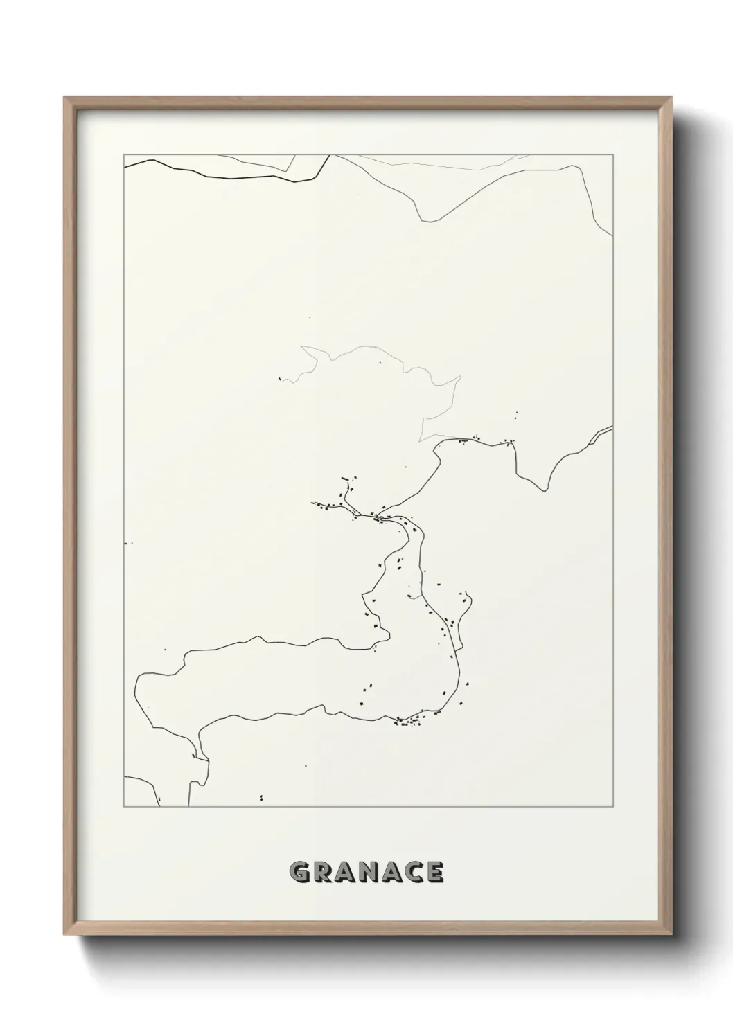 Un poster carte Granace