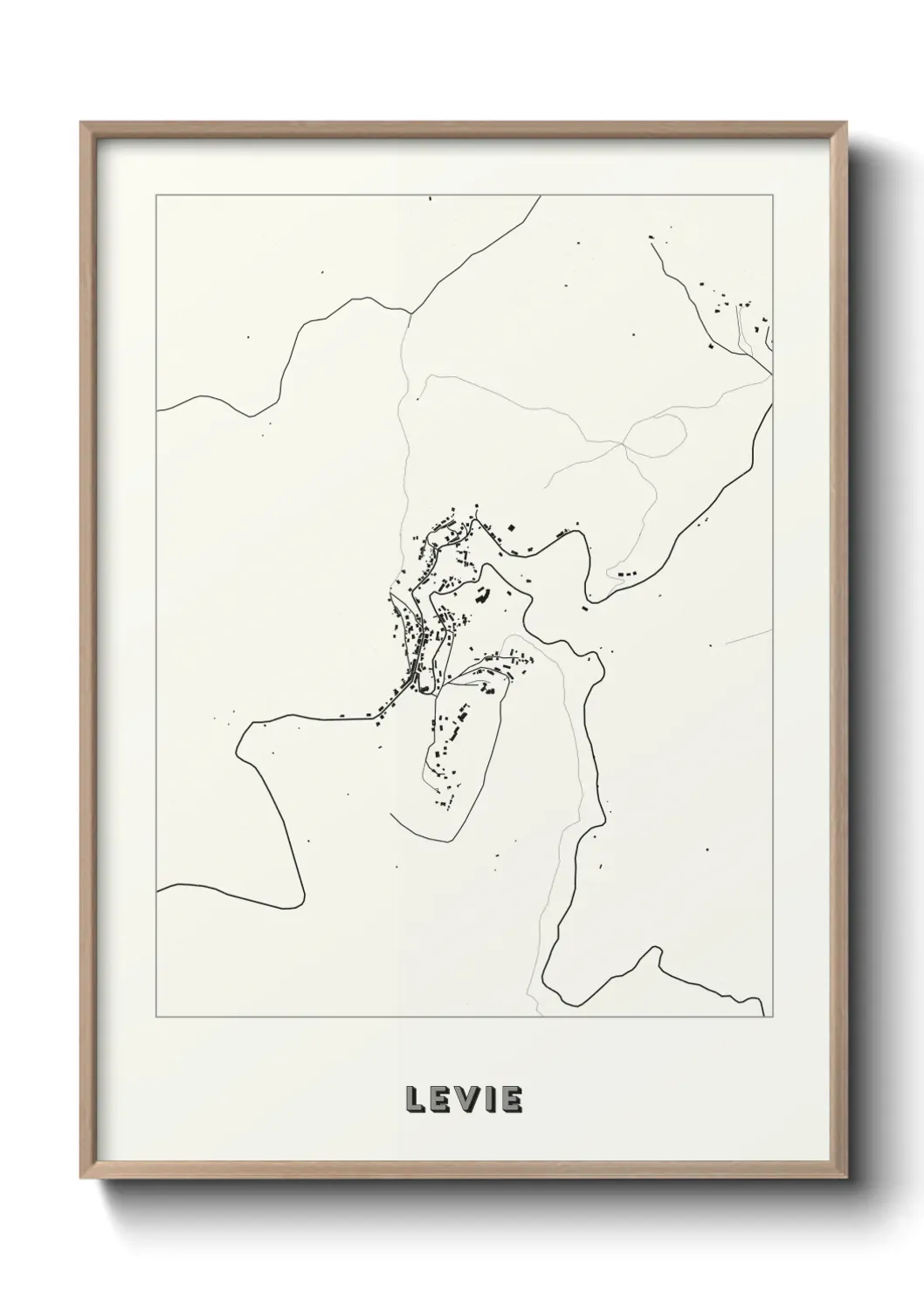 Un poster carte Levie