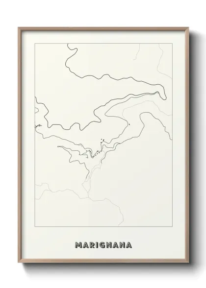 Une affiche de carte sur Marignana