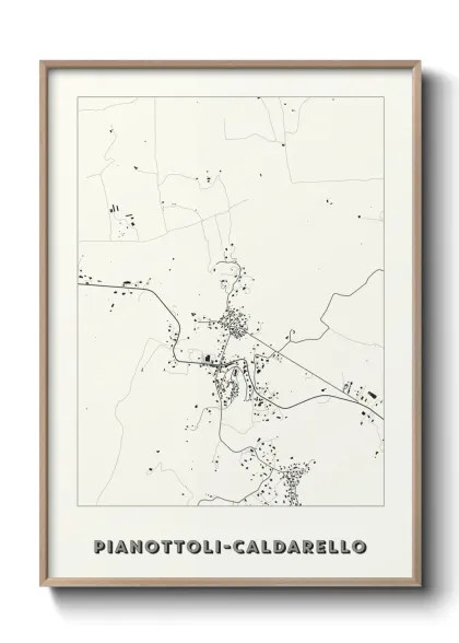 Une affiche de carte sur Pianottoli-Caldarello