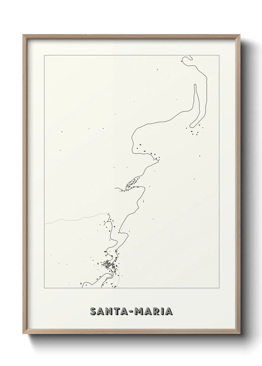 Un poster carte Santa-Maria