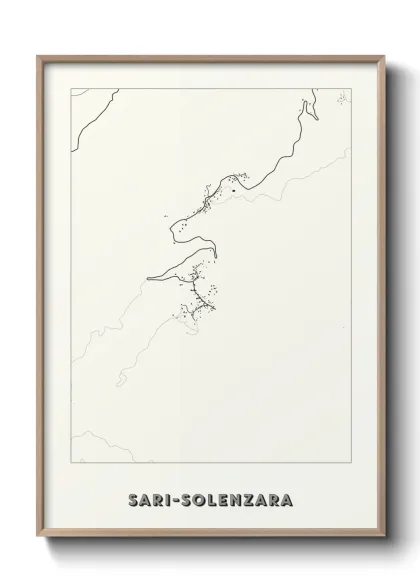 Une affiche de carte sur Sari-Solenzara