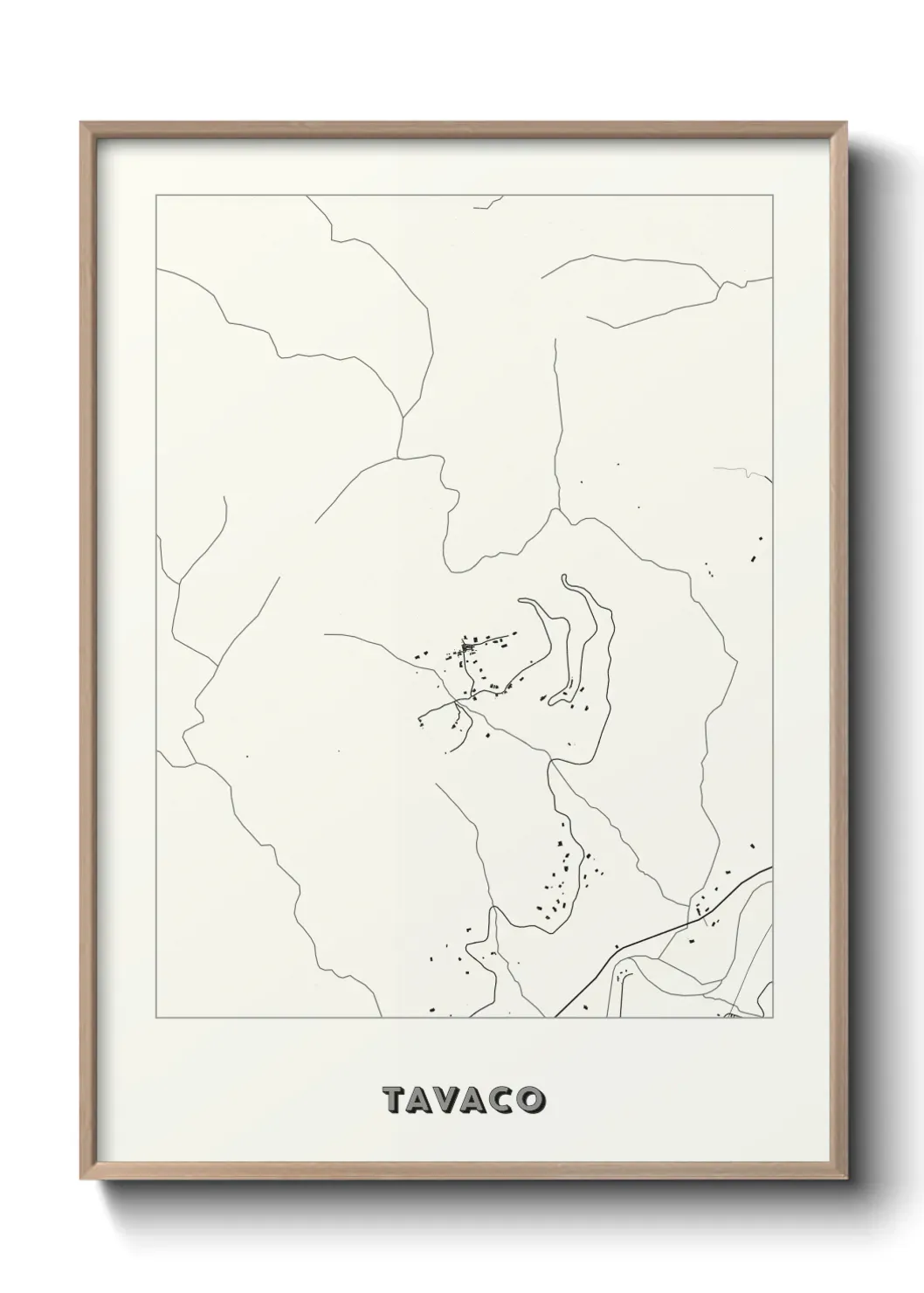 Un poster carte Tavaco