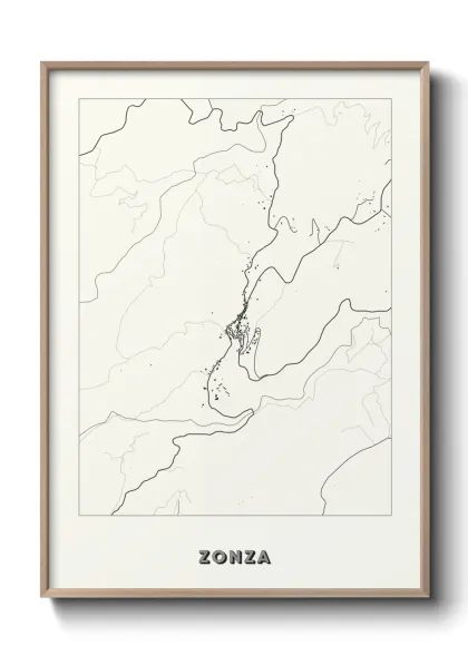 Une affiche de carte sur Zonza