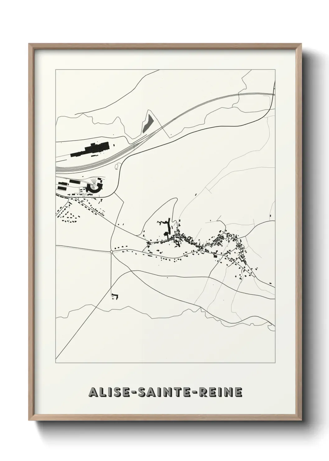 Un poster carte Alise-Sainte-Reine