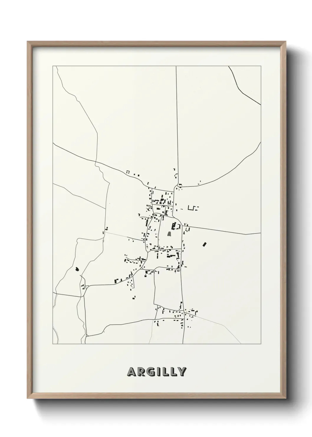 Un poster carte Argilly