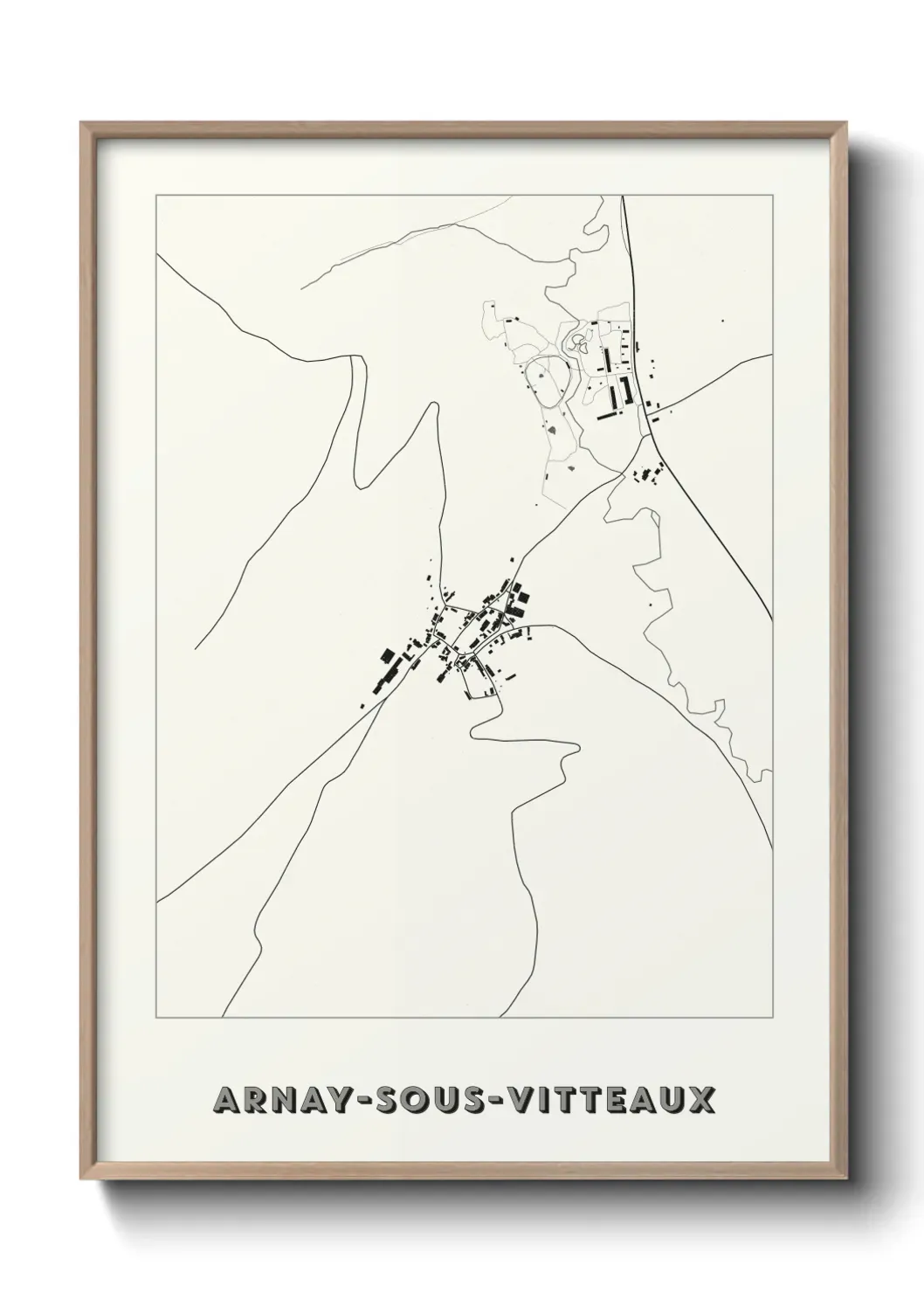 Un poster carte Arnay-sous-Vitteaux