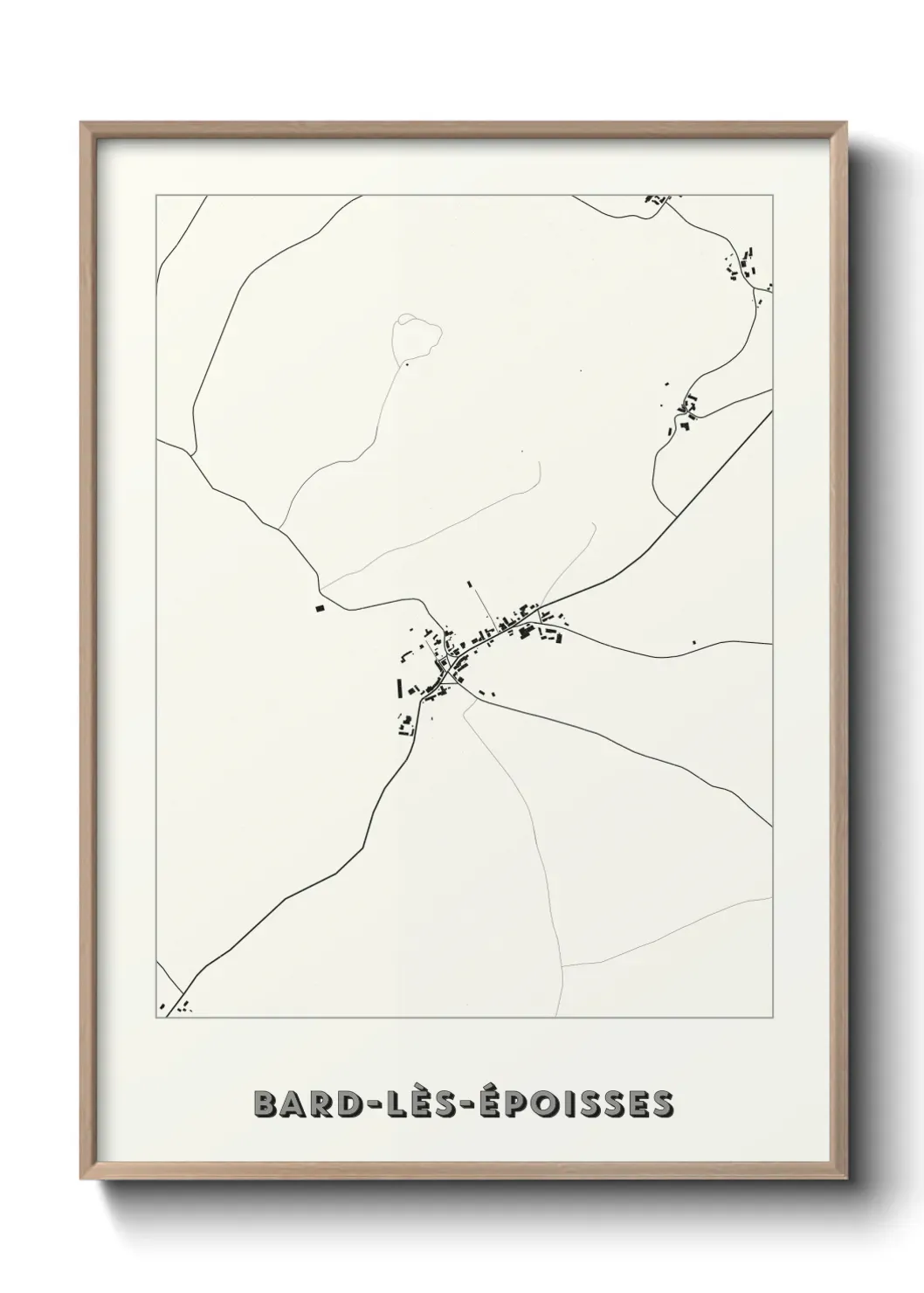 Un poster carte Bard-lès-Époisses