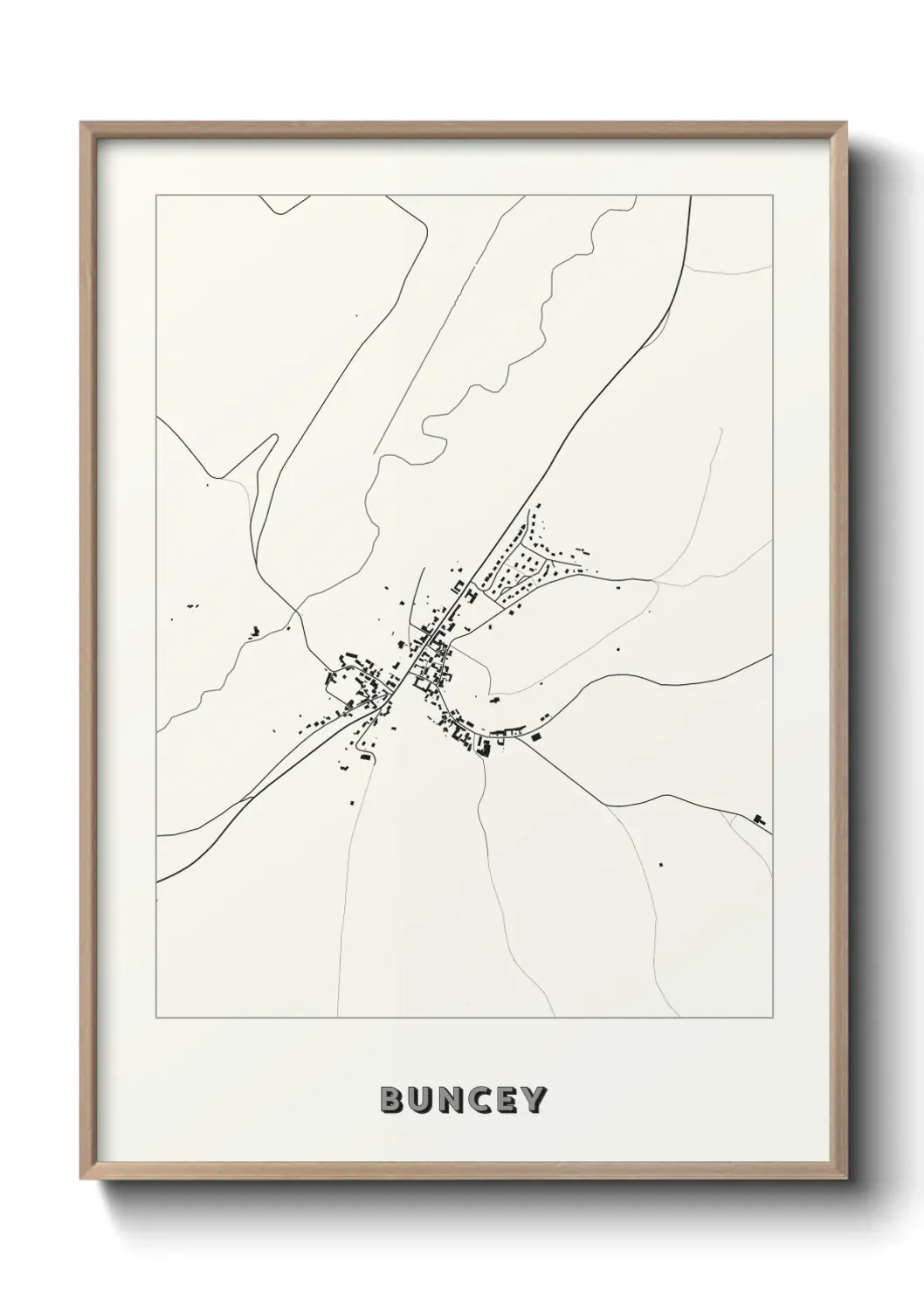 Un poster carte Buncey