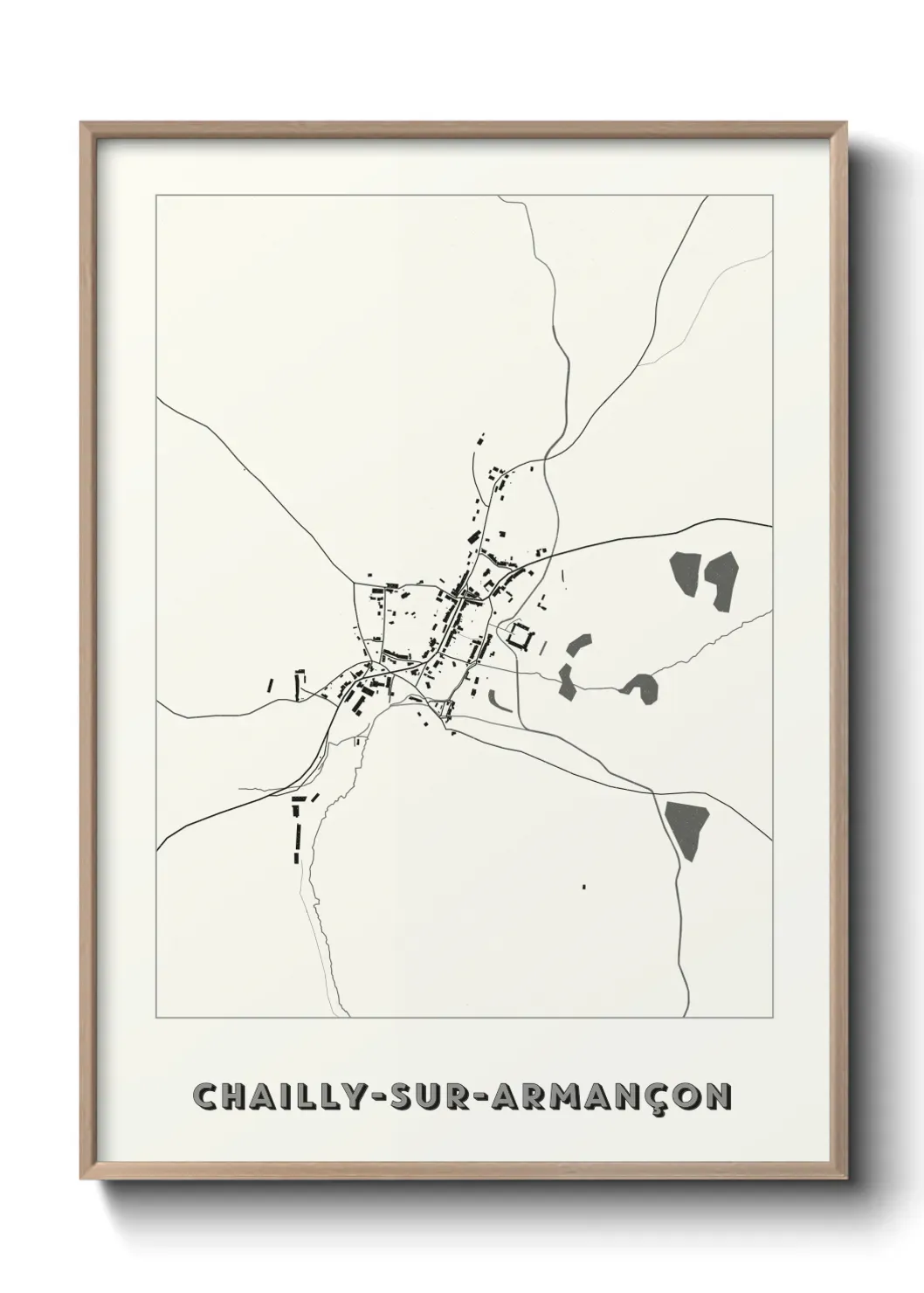 Un poster carte Chailly-sur-Armançon