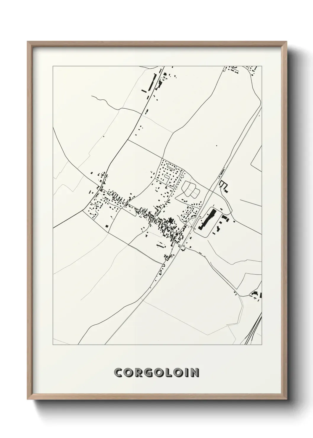 Un poster carte Corgoloin