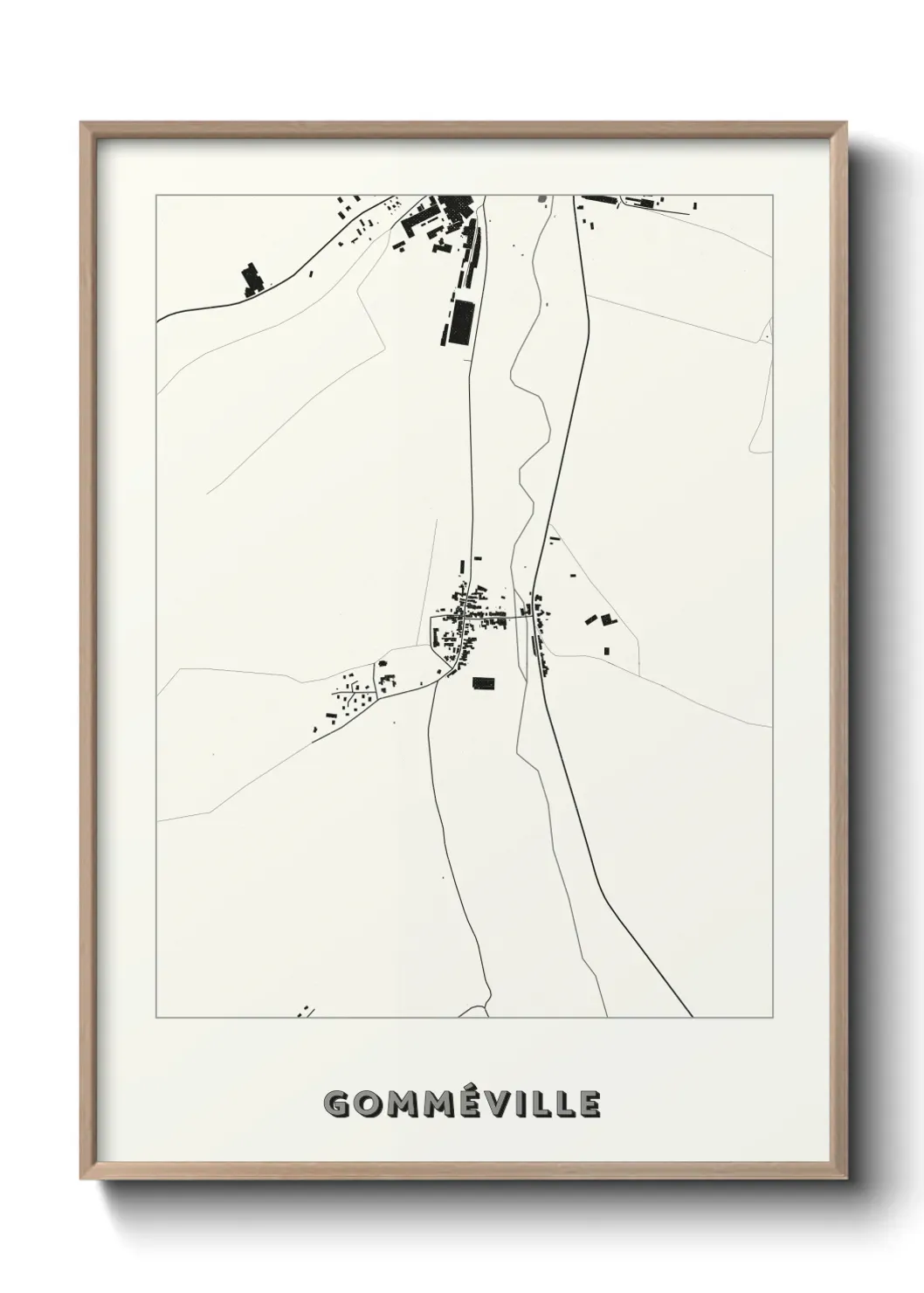 Un poster carte Gomméville