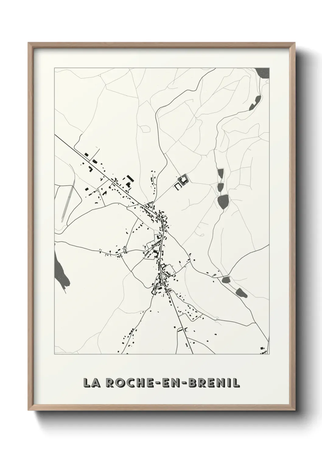 Un poster carte La Roche-en-Brenil