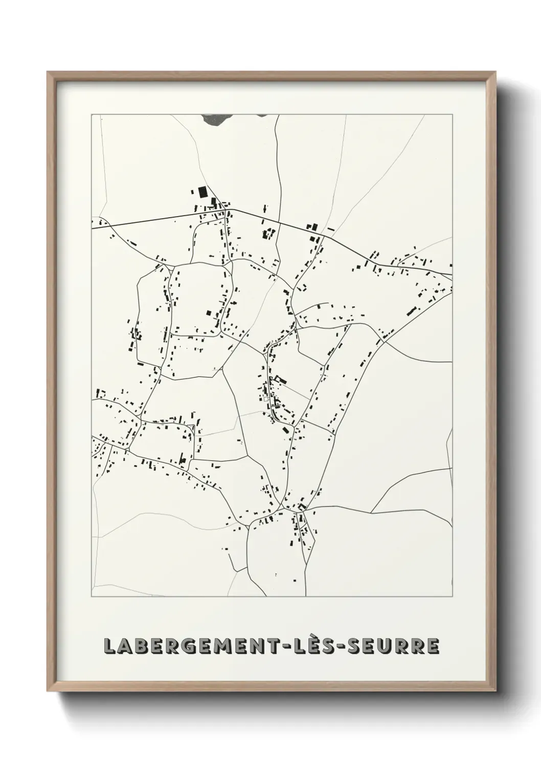 Un poster carte Labergement-lès-Seurre