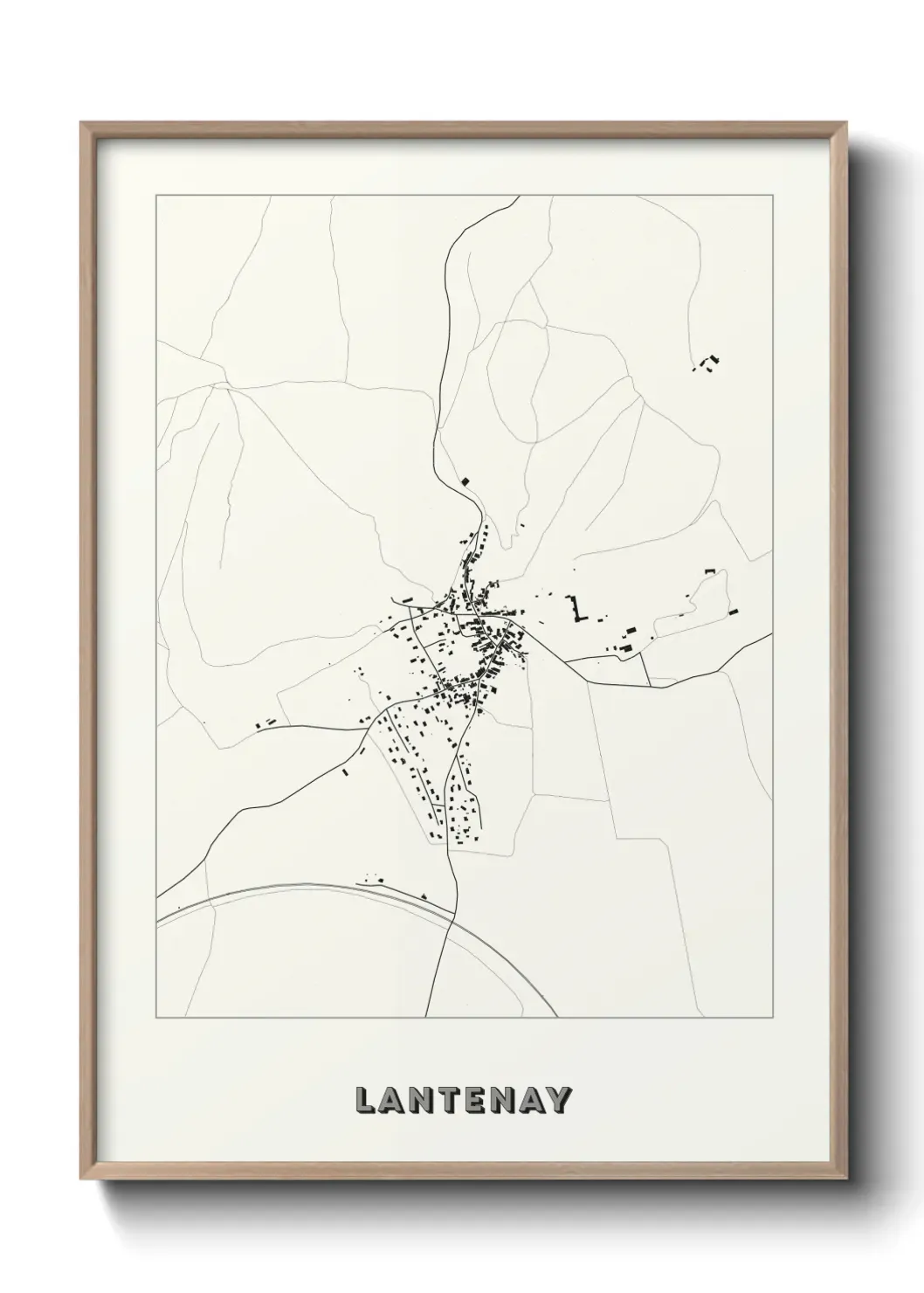 Un poster carte Lantenay