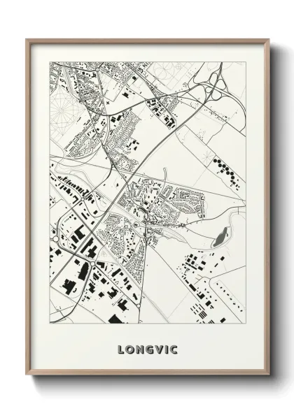 Une affiche de carte sur Longvic