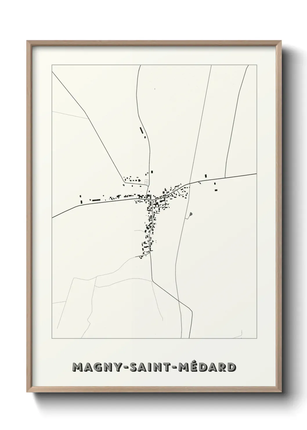 Un poster carte Magny-Saint-Médard