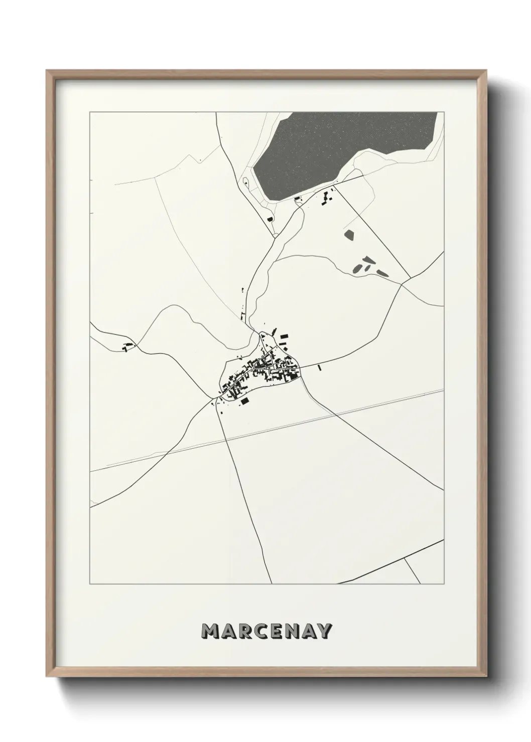 Un poster carte Marcenay
