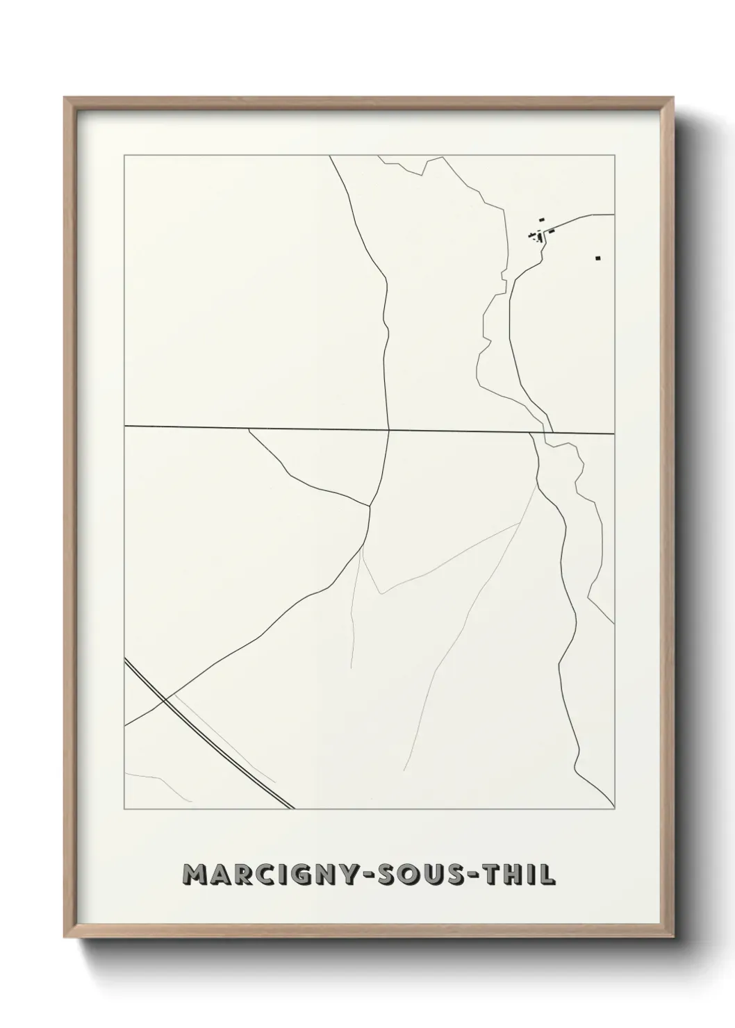 Un poster carteMarcigny-sous-Thil