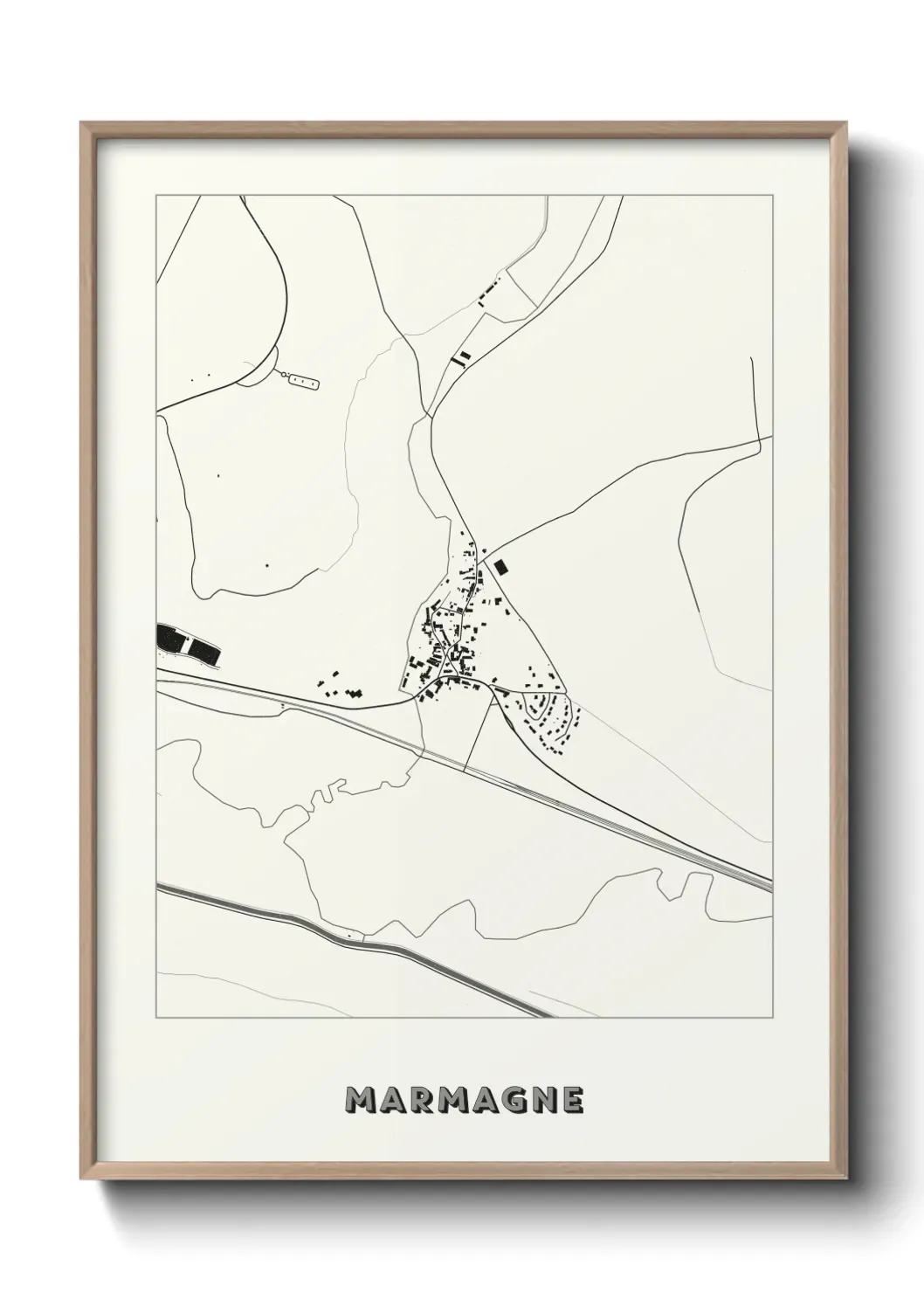 Un poster carte Marmagne