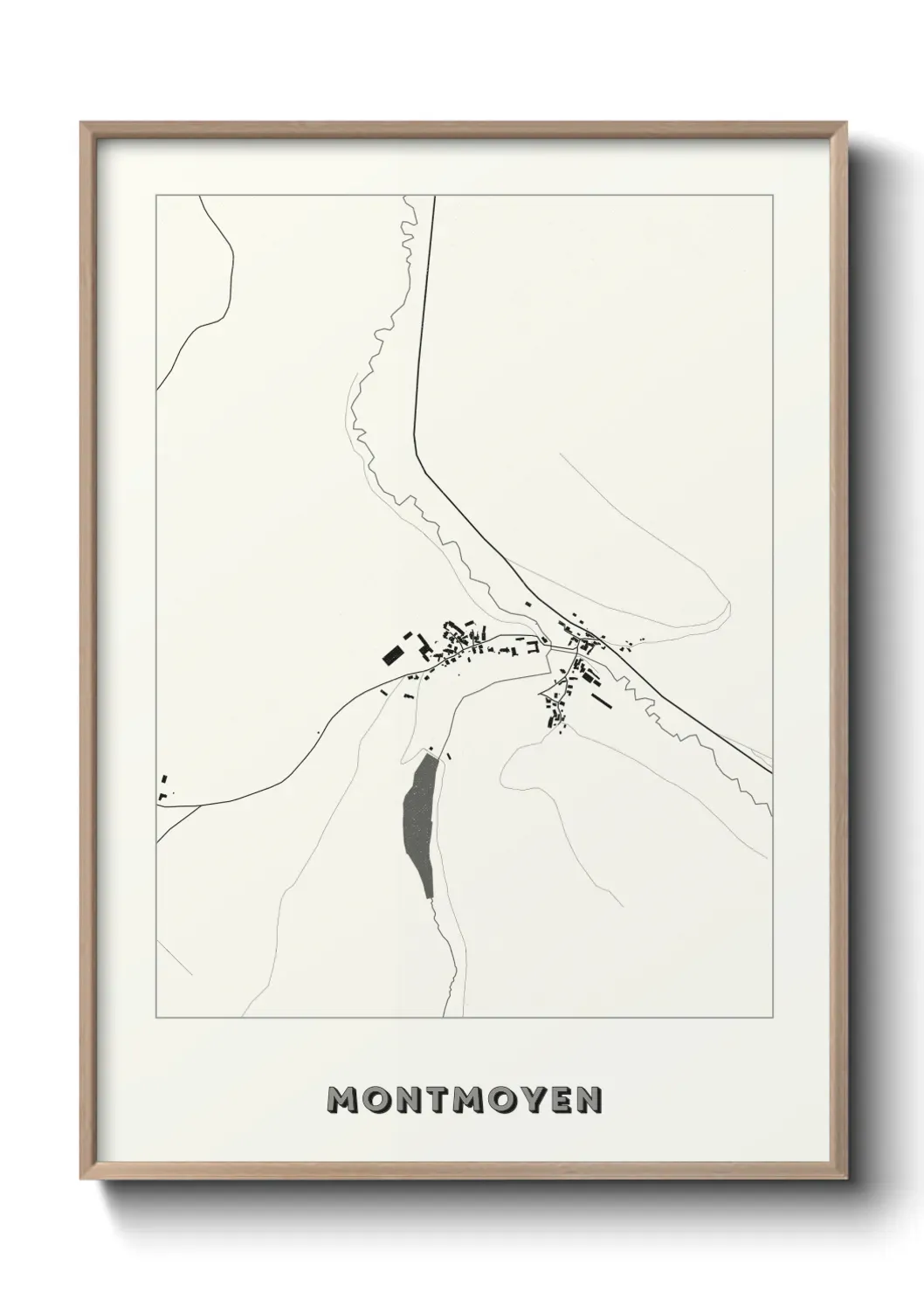 Un poster carte Montmoyen