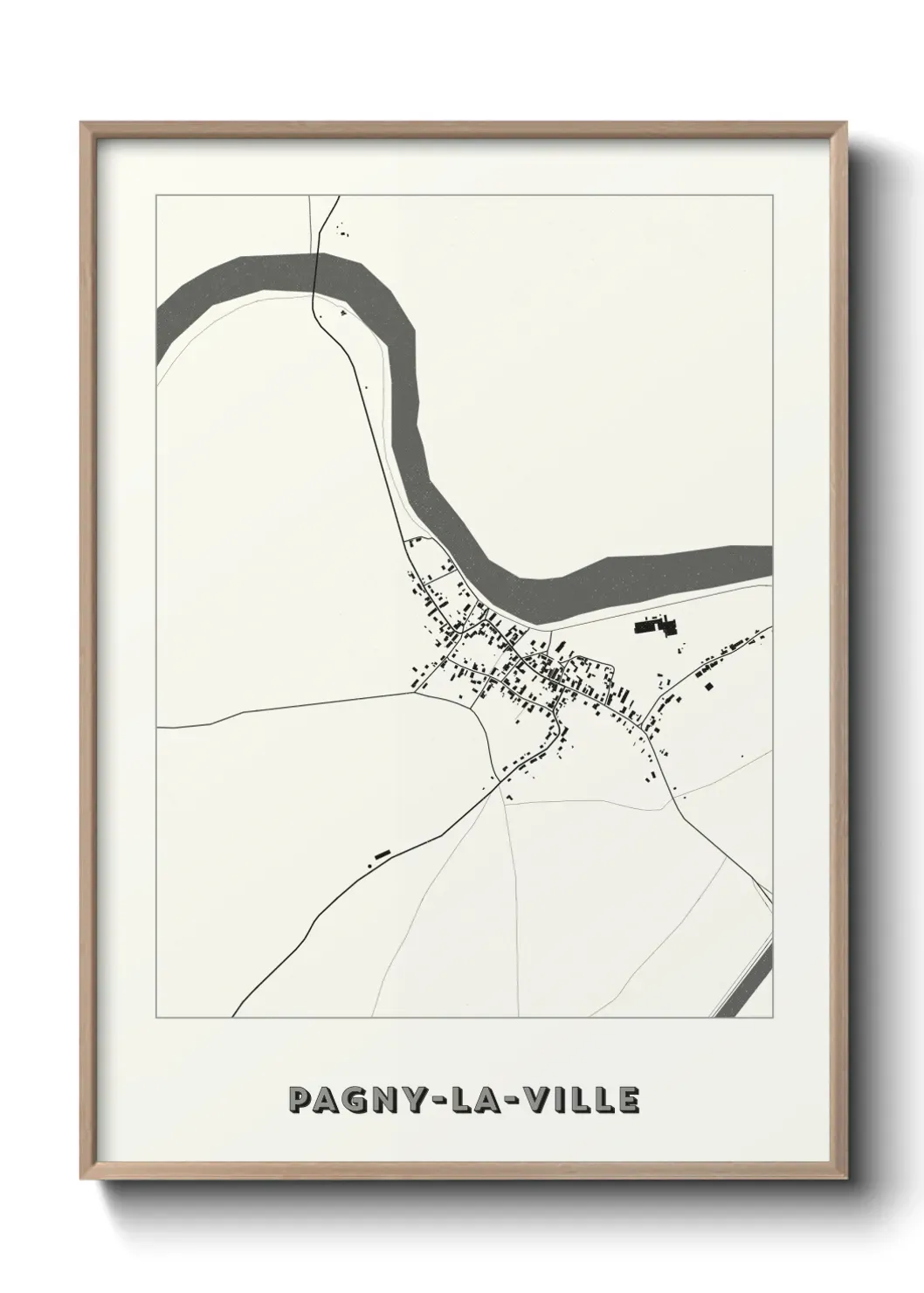 Un poster carte Pagny-la-Ville