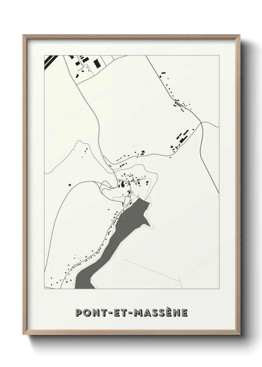 Un poster carte Pont-et-Massène