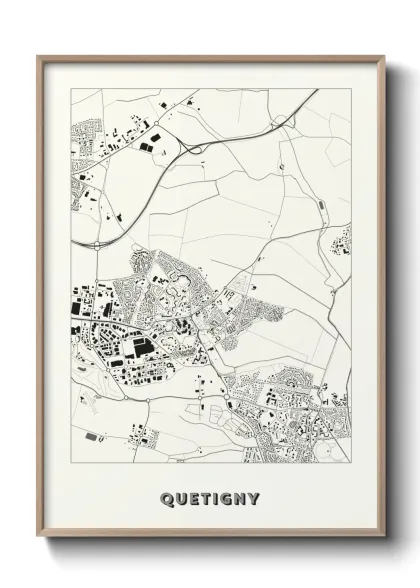 Une affiche de carte sur Quetigny