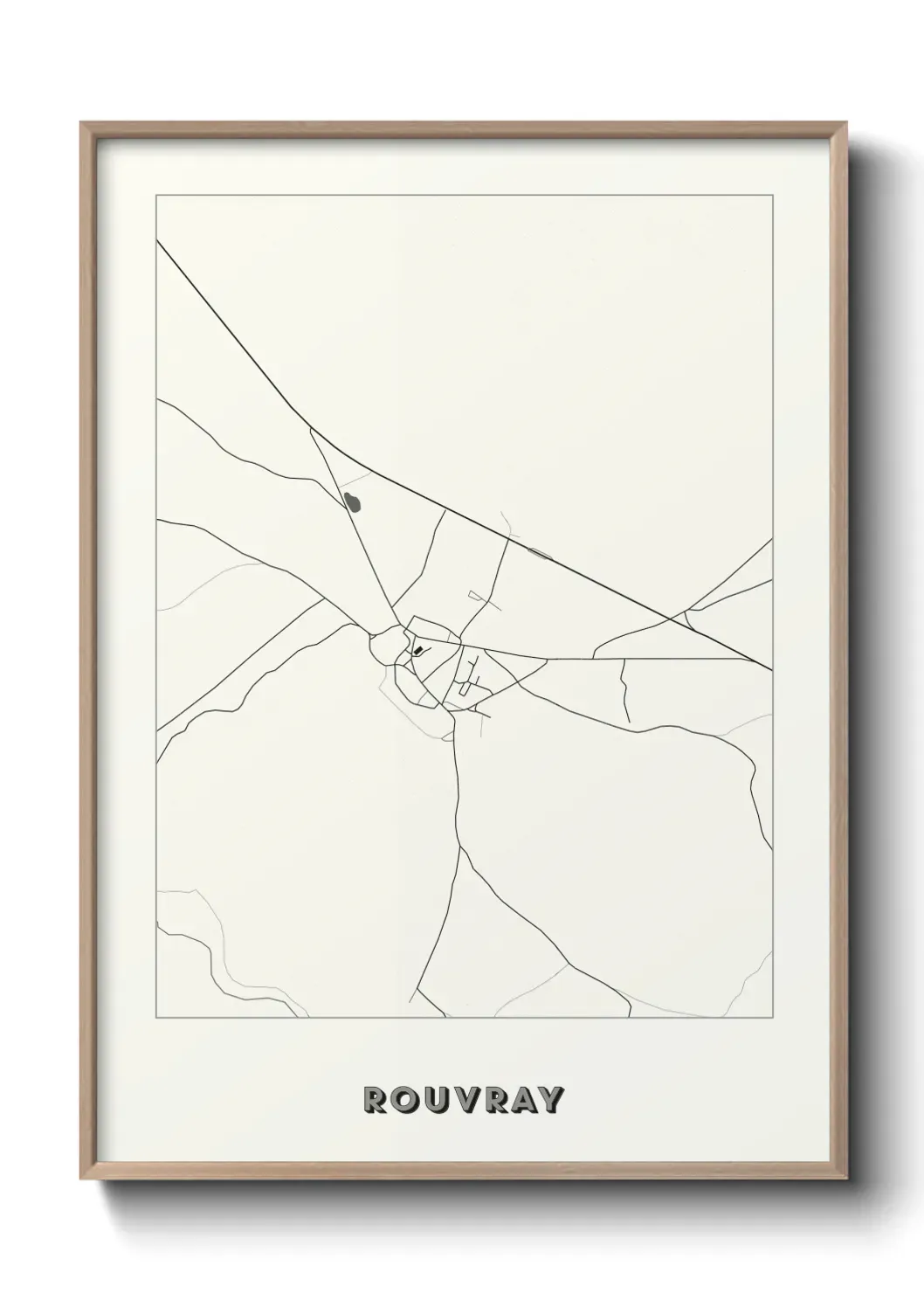 Un poster carte Rouvray