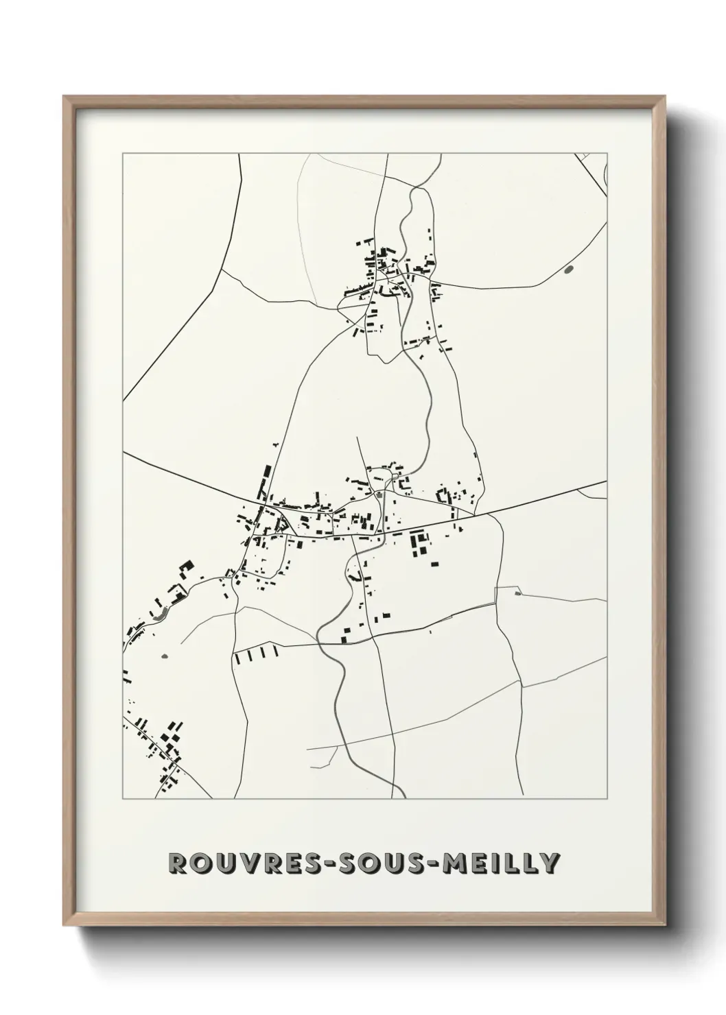 Un poster carte Rouvres-sous-Meilly