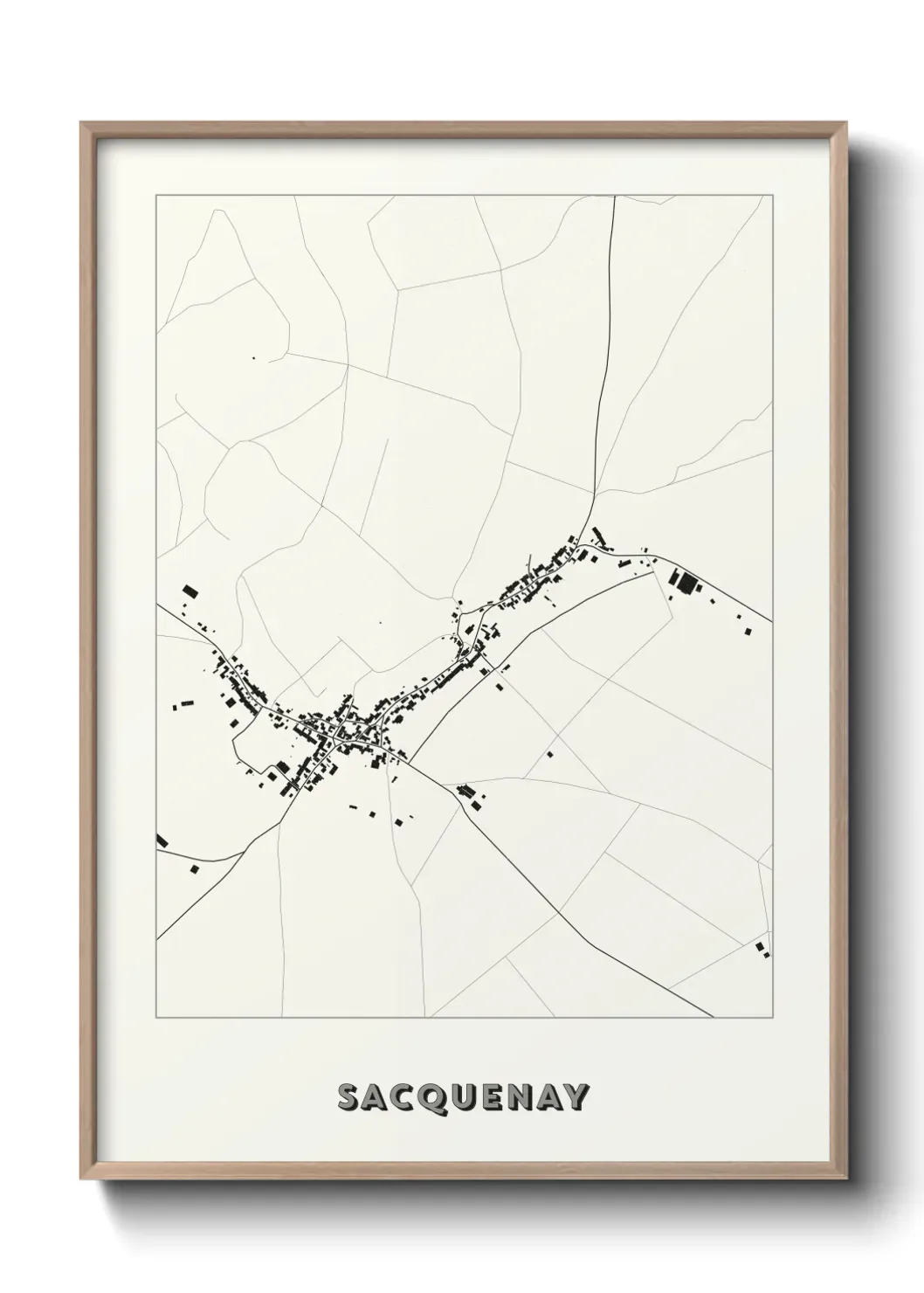 Un poster carte Sacquenay