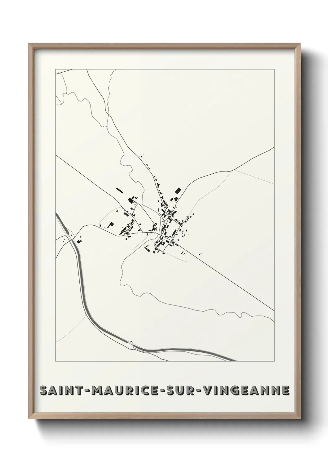 Un poster carte Saint-Maurice-sur-Vingeanne