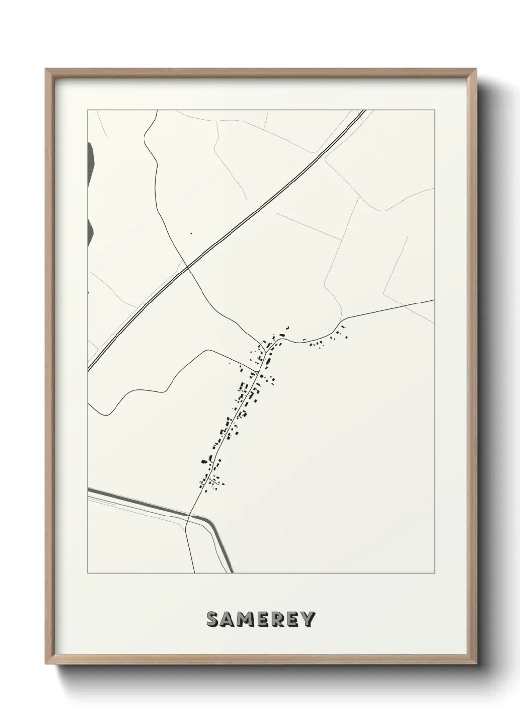 Un poster carte Samerey