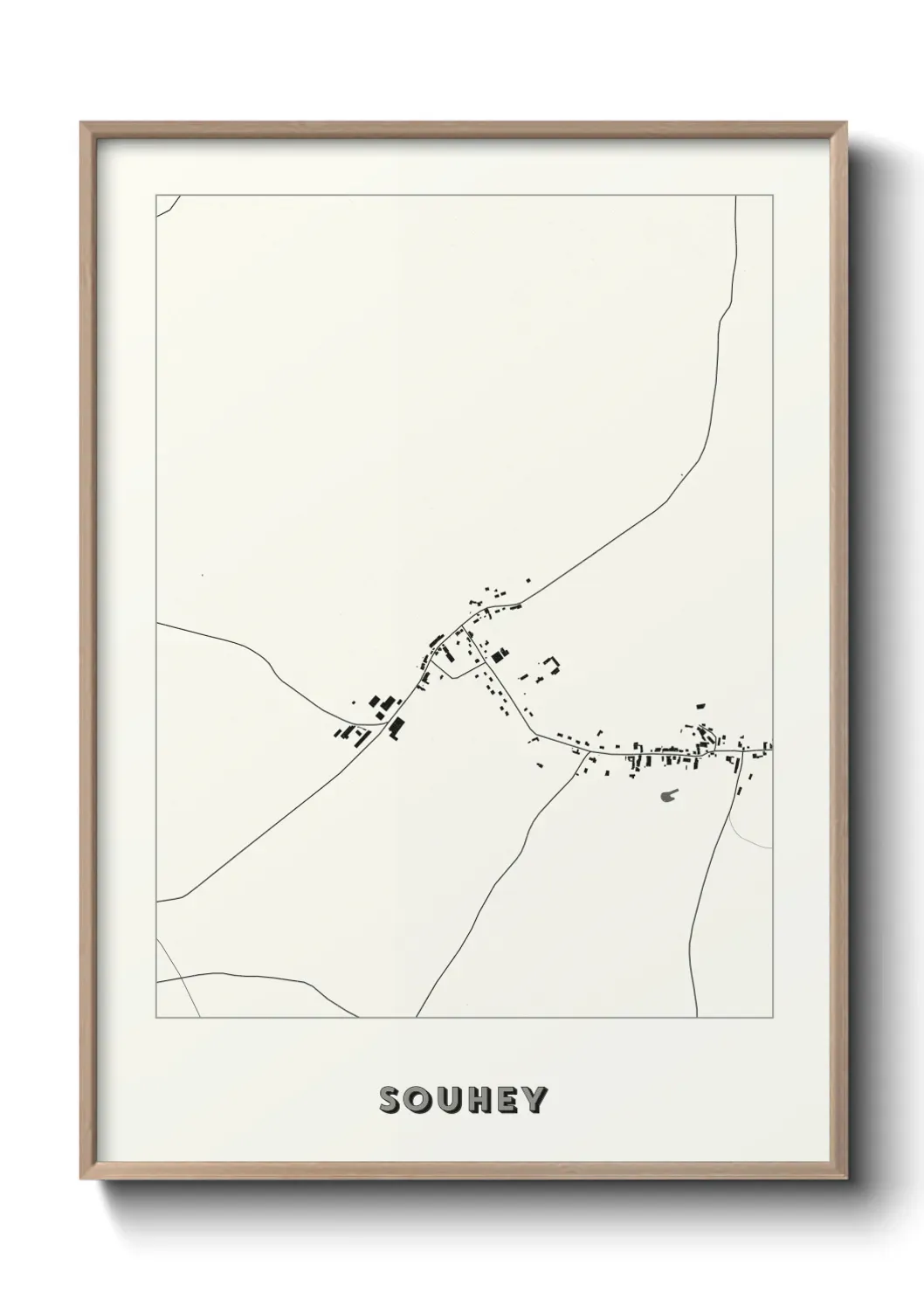 Un poster carte Souhey