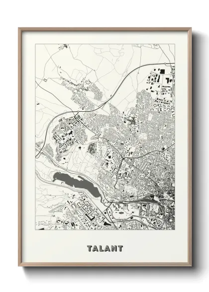 Une affiche de carte sur Talant